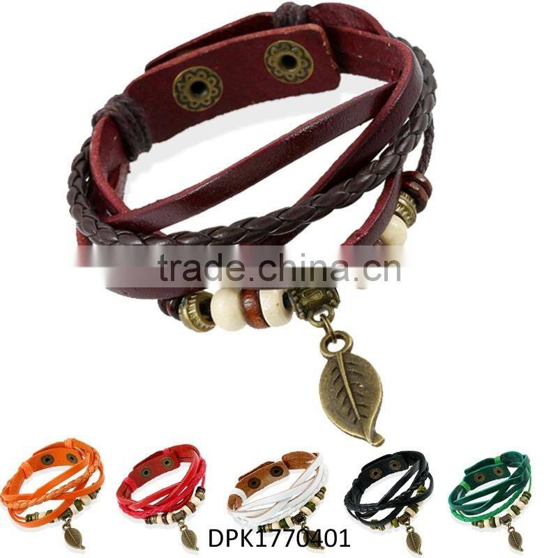 Fashion leather cuff with hot knot