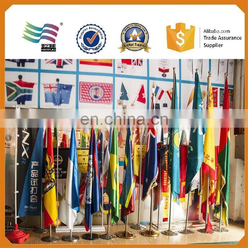 Indoor standing steel flag pole with base