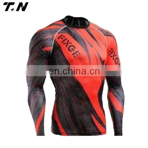 Custom printed long sleeve mma rash guard rashguard manufacturer
