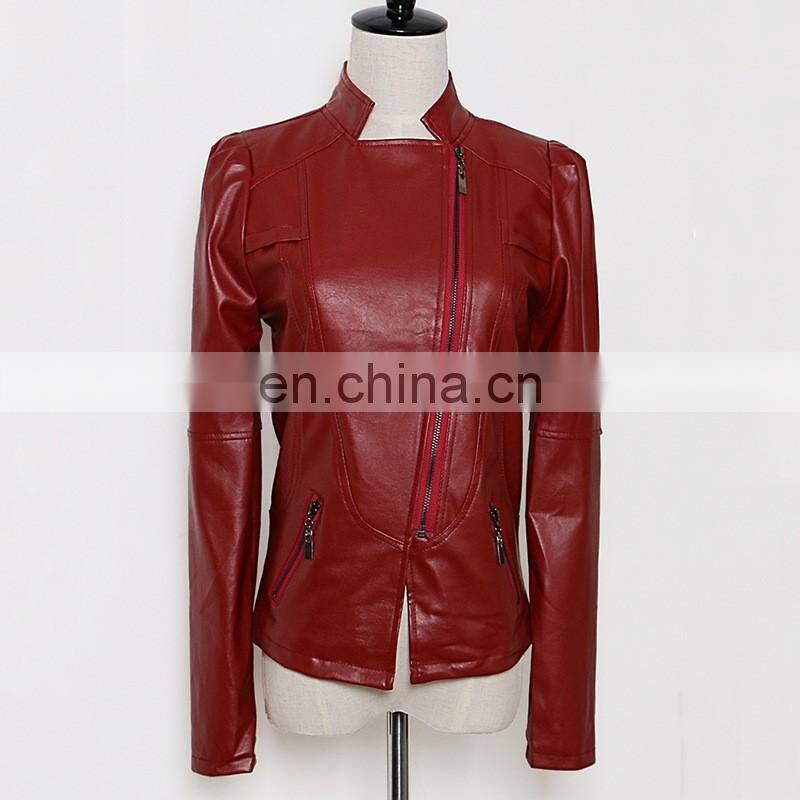 Alluring leather zipper bulk wholesale jacket