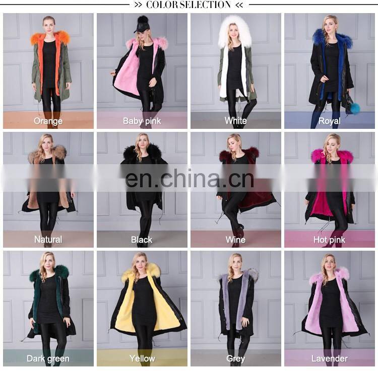 Fashion design mr and mrs fox fur jacket with fur inside