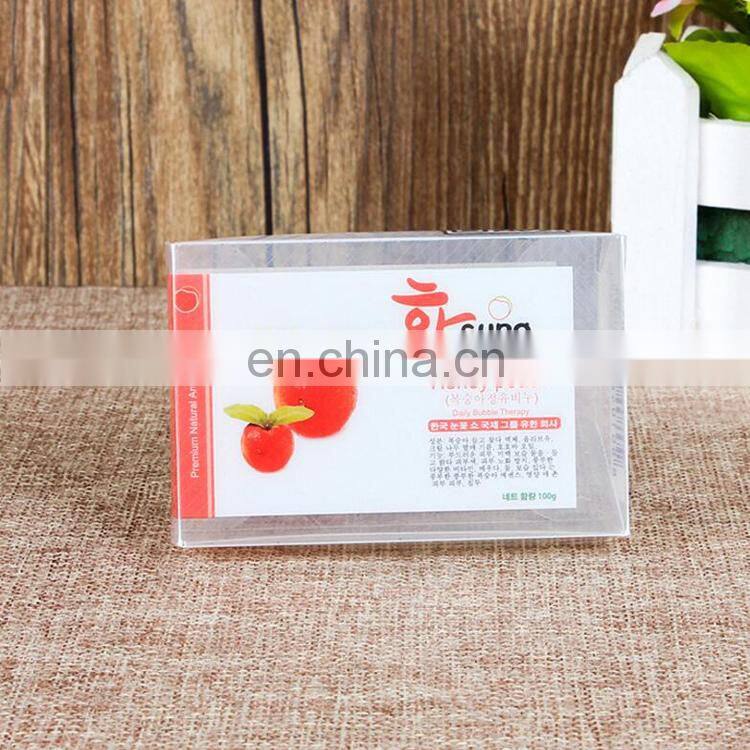 China wholesale custom clear PVC plastic rectangle fold box packaging for fruit