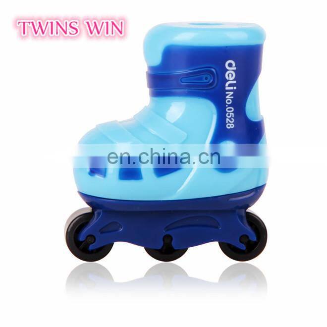 chinese cheapest stationery wholesale 2018 alibaba hotsale cartoon cute Roller skates shaped mini pencil sharpeners for children