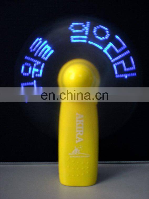 Good quality Mini portable usb led text message fan flash what you want for party/Christmas