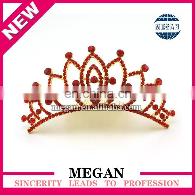 Popular girl Jewelry Headdress rhinestone tiaras Crown Hair comb