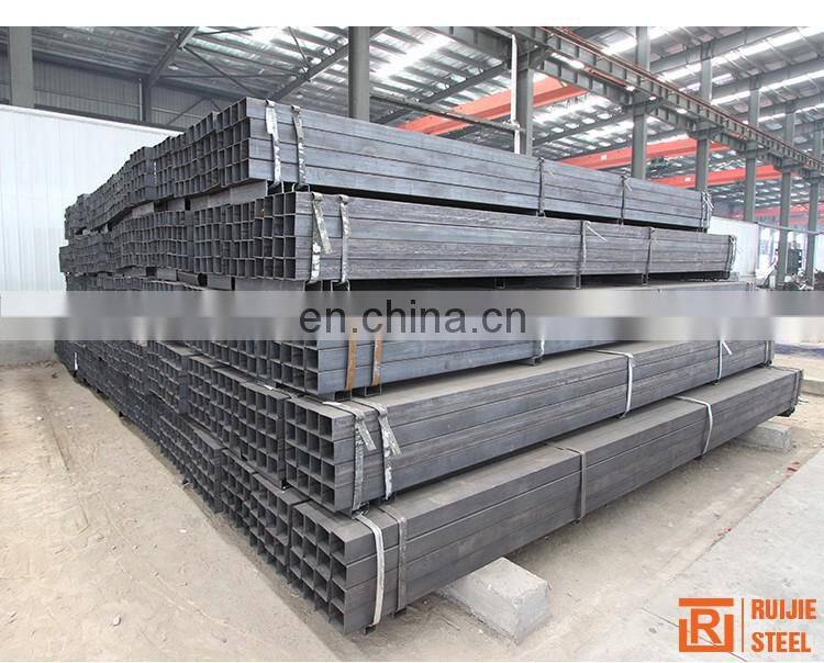 Black ERW SHS and RHS construction pipe 100*70* 3mm thick square steel tubing / rectangular steel pipes Q235 Q345 grade