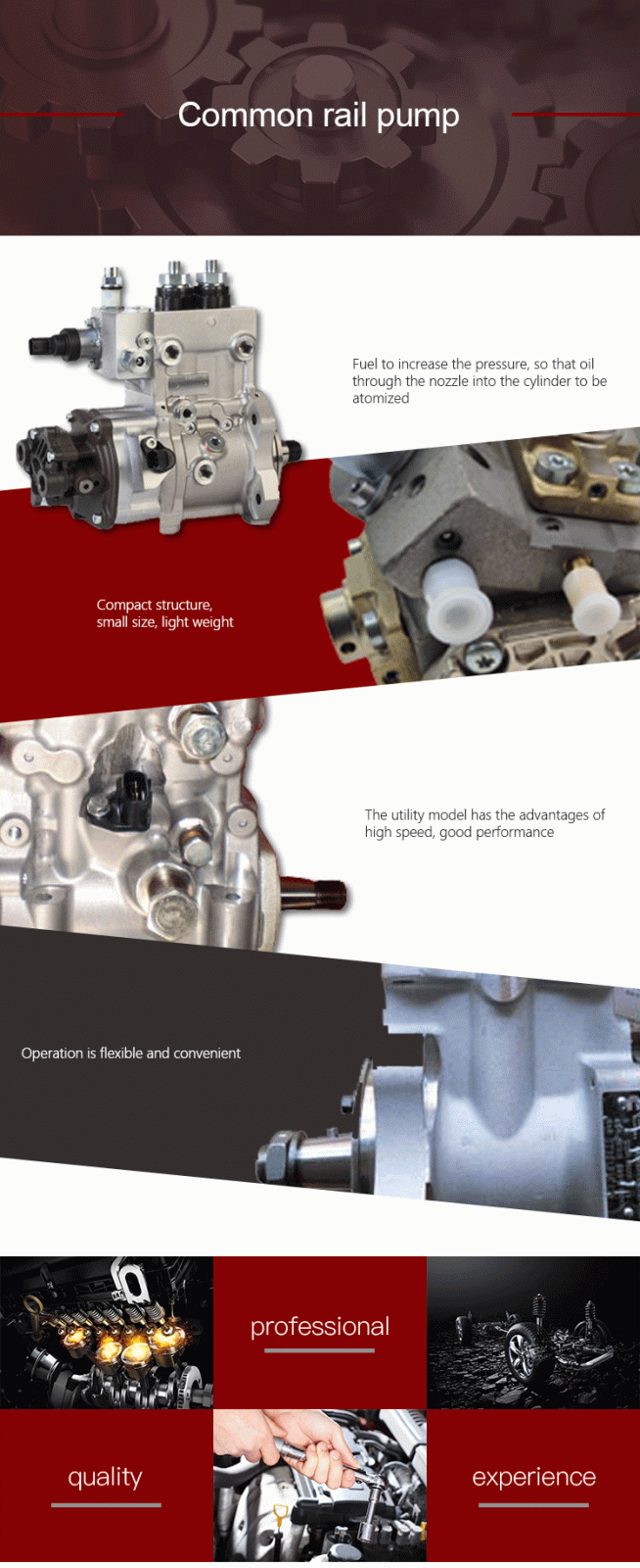 Denso diesel fuel common-rail injection pump 094000-0710 for Sinotruk