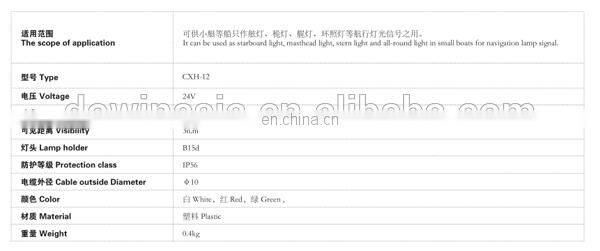 CXH12 Marine Signal Light For Boat