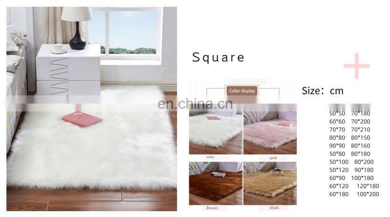 colorful artificial sheepskin fur rug