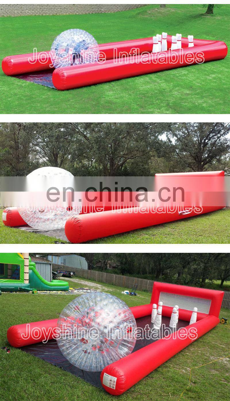Custom 5m Giant Inflatable Bowling Lanes Equipment Factory Prices Human Sized Bowling Lane Alley Set Game For Sale