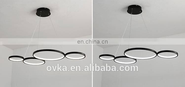 Creative circle stitching chandelier coffee shop pendent light