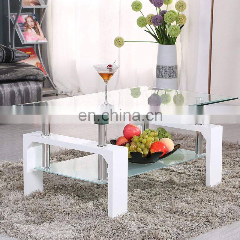 High Quality Living Room Furniture Glass Transparent Rectangle Glass Table Tops For Coffee Table Dining Table