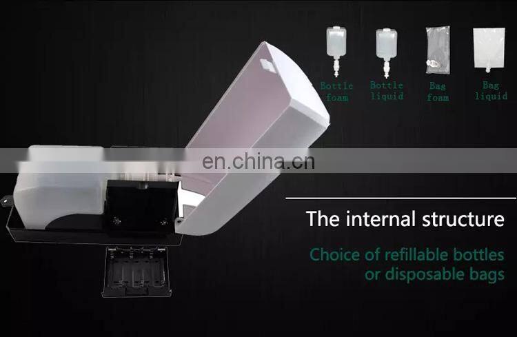 Electronic battery operated liquid soap alcohol gel spray infrared touchless wall mounted hand sanitizer dispenser with sensor