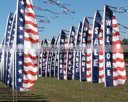Beach flag and beach banner flying flag and feather banner with pole