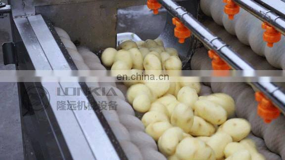 Automatic Potato Yam Washing Peeler Machine / Ginger Peeling Cleaning Machine