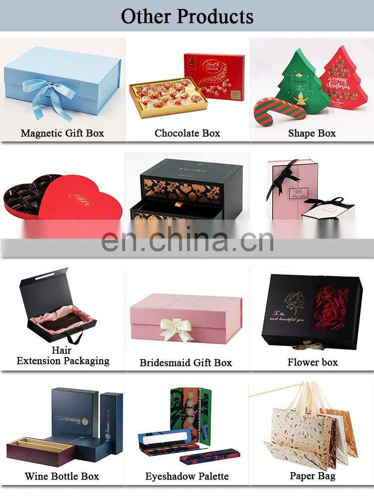 Eco friendly packaging luxury custom logo design magnetic lid open flat pack gift box