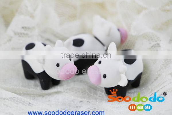 lovely cow shaped gomu eraser