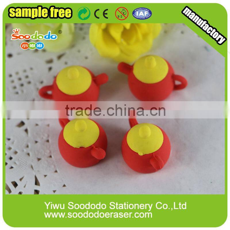 Mini teapot erasers stationery kawaii