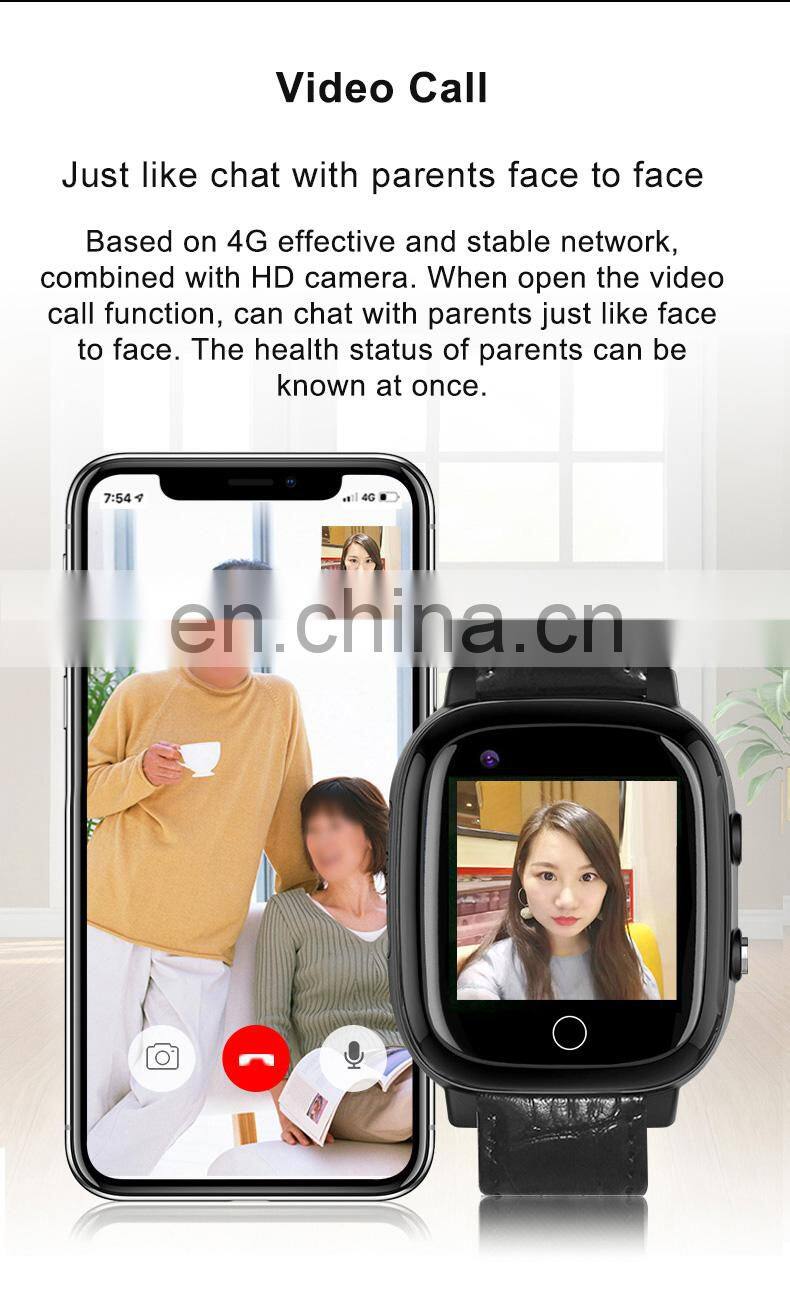 TOP Sale 4G T5S GPS WIFI Video Call Kids Elderly Smart watch, SOS Fall Down Detection Heart Rate Smartwatch wearable devices