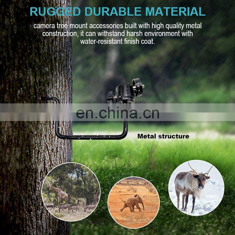 360 Degree Hunting Trail Camera mount bracket screw Tree Mount for Wildlife Game Cameras Solar Panles Charger Kits