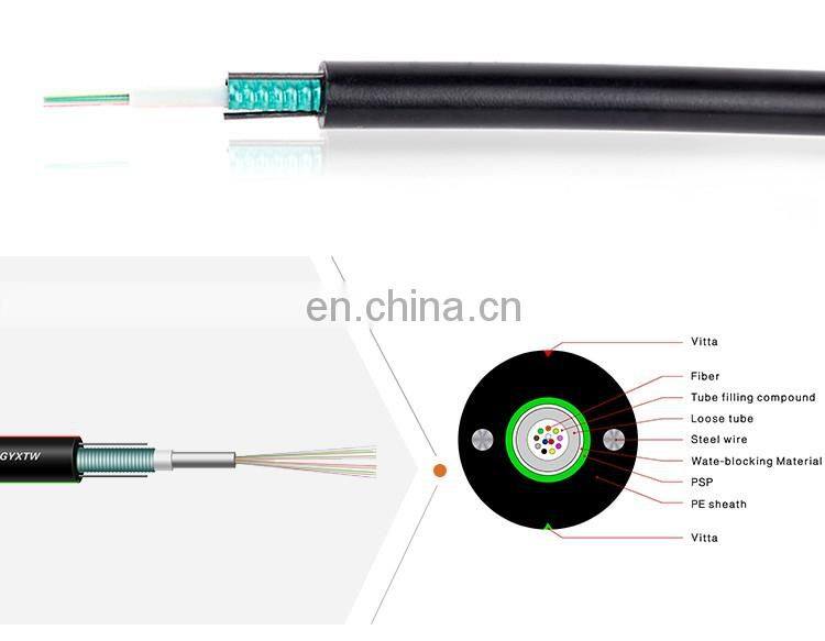 GYXTW Outdoor Armored drum 12 core optical fiber cable with anatel certificate