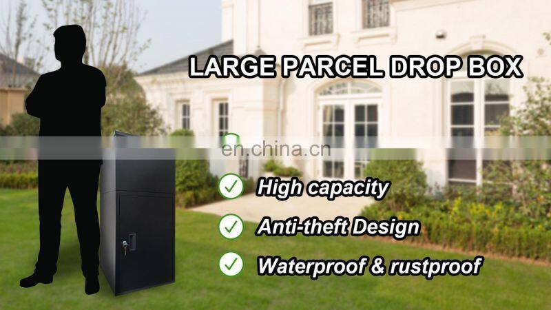 Chinese Modern Free Standing Letterbox Simple Parcel Drop Box With Number Lock Parcel Box