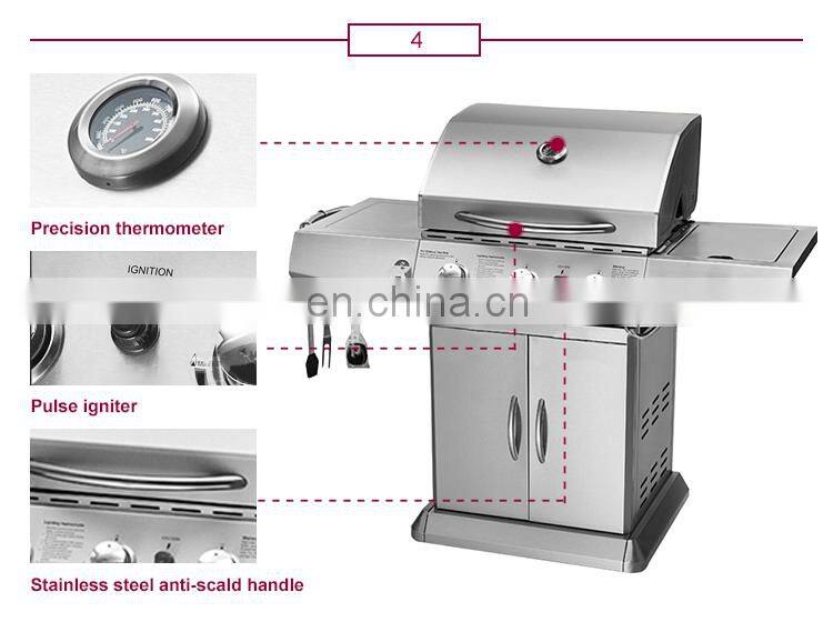 The Most Popular Export Quality OEM Design Assembled Outdoor Stainless Steel Gas BBQ Grill