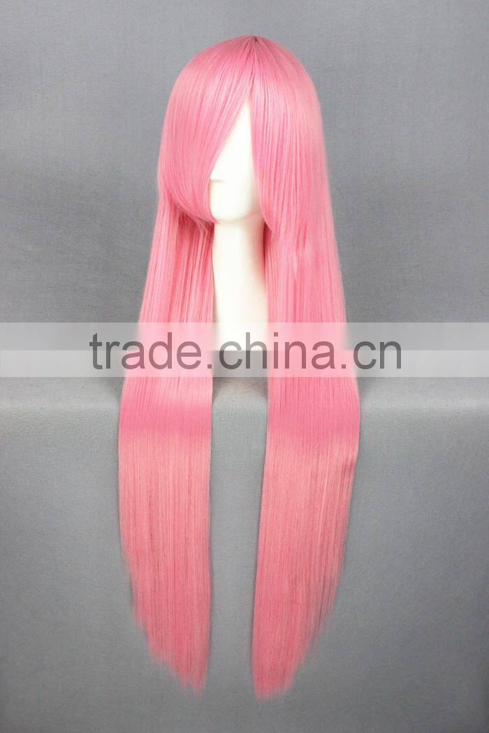 High Quality 100cm Long Straight Kuroko No Basketball Cosplay Hair Wigs Momoi Satsuki Pink Synthetic Anime Wig Party Wig
