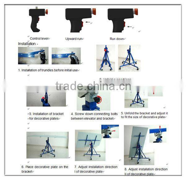 Drywall Panel electric portable Hoist (CE) - Model 7K1003