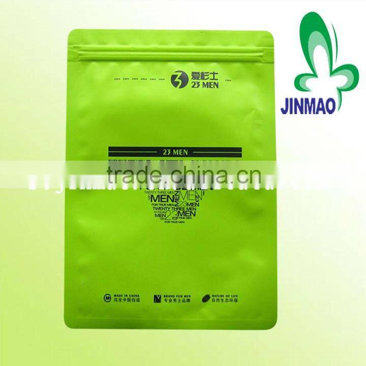Three side flat barbecue snack bag with foil window inside