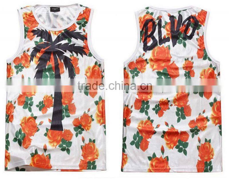 Wholesale breathable sublimated fashion basketball jersey basketball vest