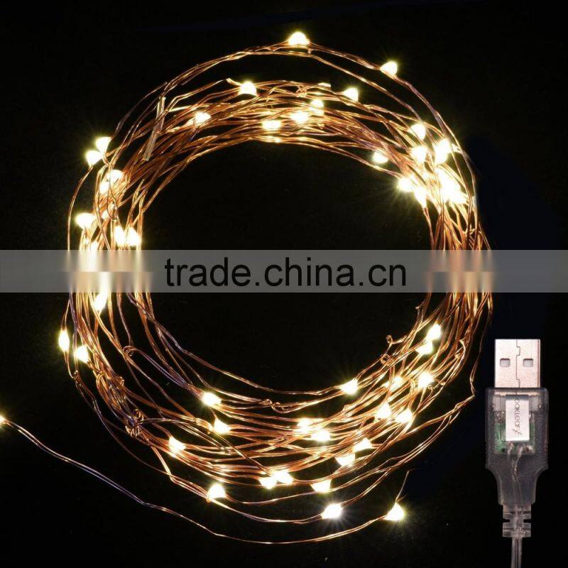 USB LED String Lights Starry Lights Copper Wire for Home Bedroom Party Wedding Decoration Trees