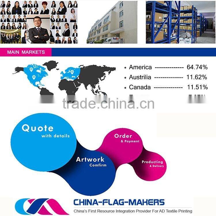 custom promotion flag textile dye sublimation print