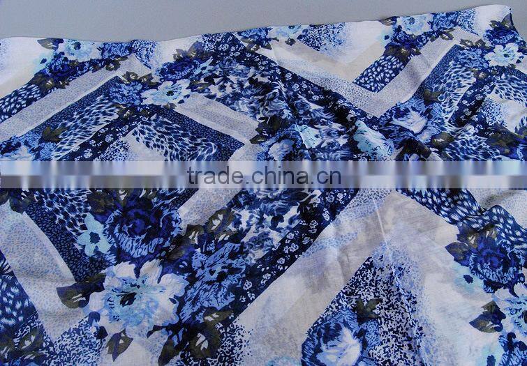 2016 New Spring Voile Printed Tassel Indian Ladies Scarf