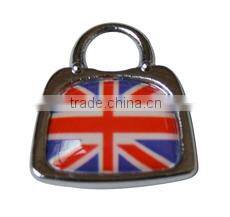 Hot summer purple bag pendant for 2014 London High quality purple cz bag shape pendant for women Bag shape charms