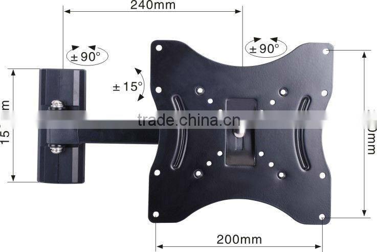 90 degrees swivel tv wall mount