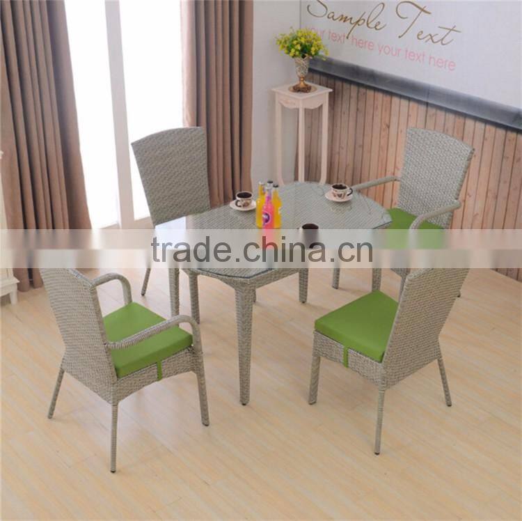 Modern Outdoor Wicker Dining Table And Chair Rattan Garden Furniture Kitchen Dining Room Set