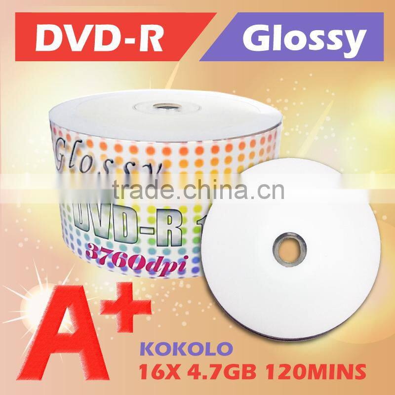 TAIWAN A+ DVD-R Printable, blank disc 4.7GB. blank dvd-r inkjet printable