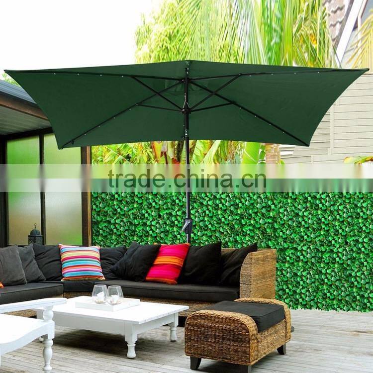 Outdoor Patio Beach Aluminium Sun Shade Solar Powered Handle Led Light Umbrella Clear Led Umbrella