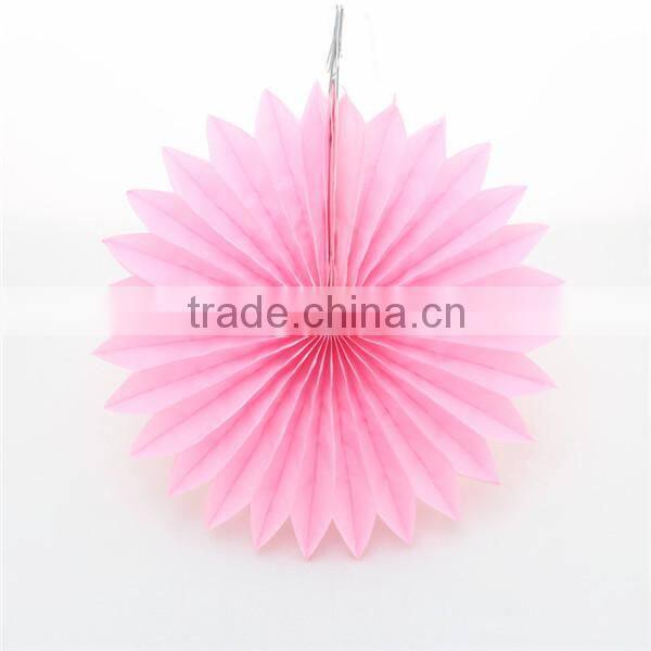 Paper snowflake fan round paper fan Wedding decoration Tissue Paper fan