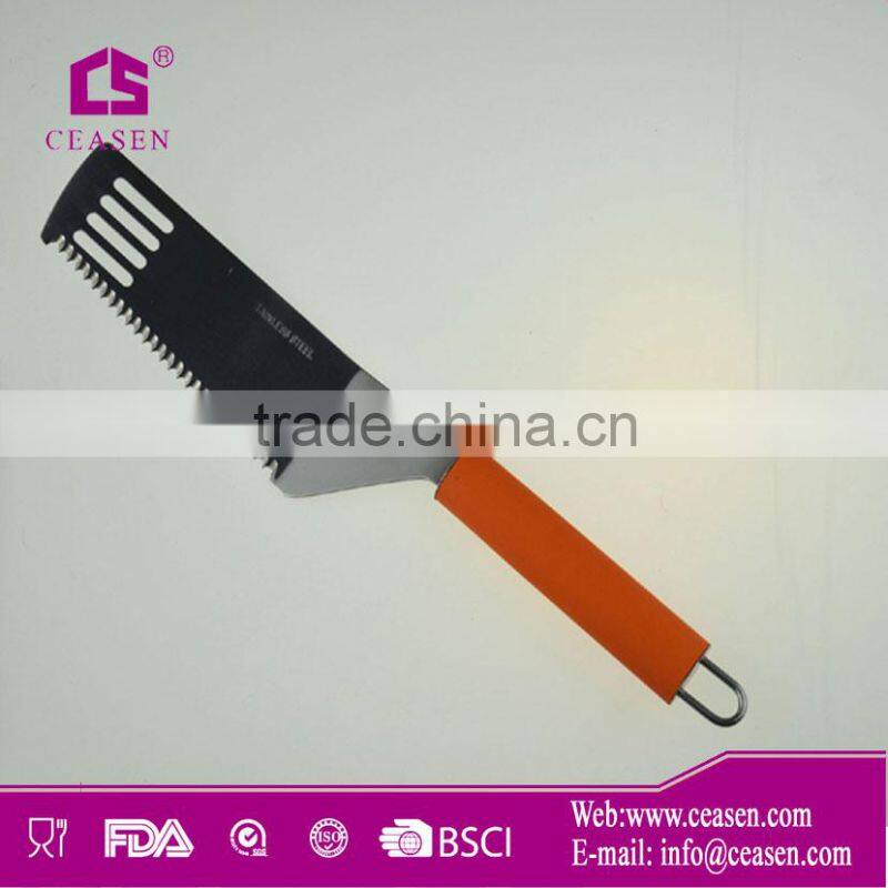 Stainless steel cake server with TPR handle