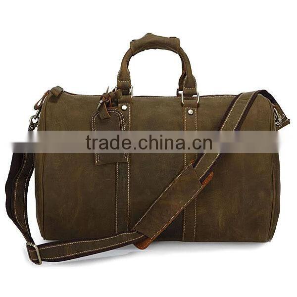 2014 fashion shoulder travel bag,real leather travel bag,travel shoulder bag for men