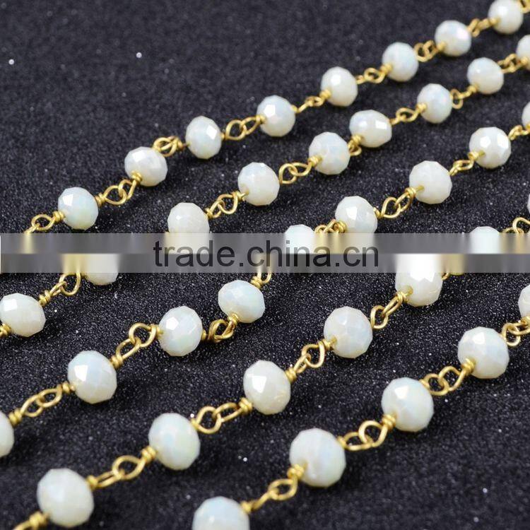 $4/meter by Trade Assurance- yellow green citrine topaz crystal quartz beaded chains for necklace