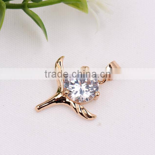 Latest Fashion Gold Charm Costume Jewelry Fly Bird CZ Necklace Pendant