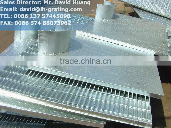 galvanized compound steel grating walkway platform
