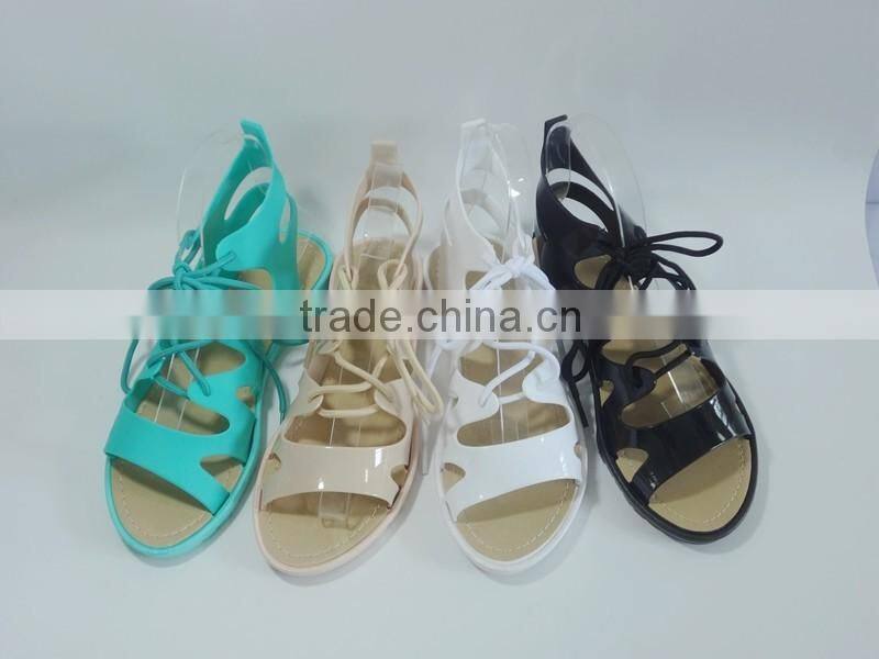 2016 New Design PVC PCU airblowing Lady and child Trendy Sandals