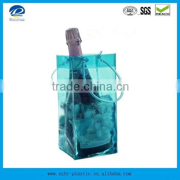 PVC Wine Ice Cooler Bag with Plastic tube Handle