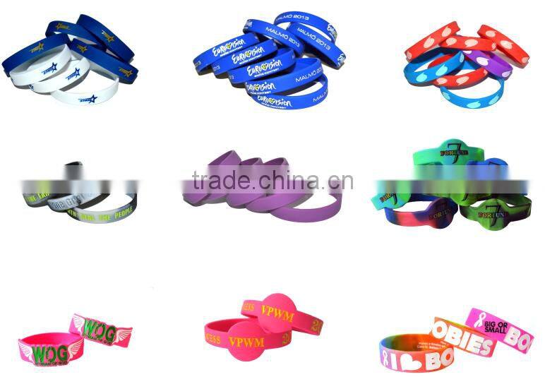 free sample cheap custom wristband silicone bracelet