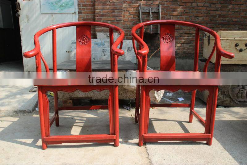 commercial furniture, antique pine wood red chair
