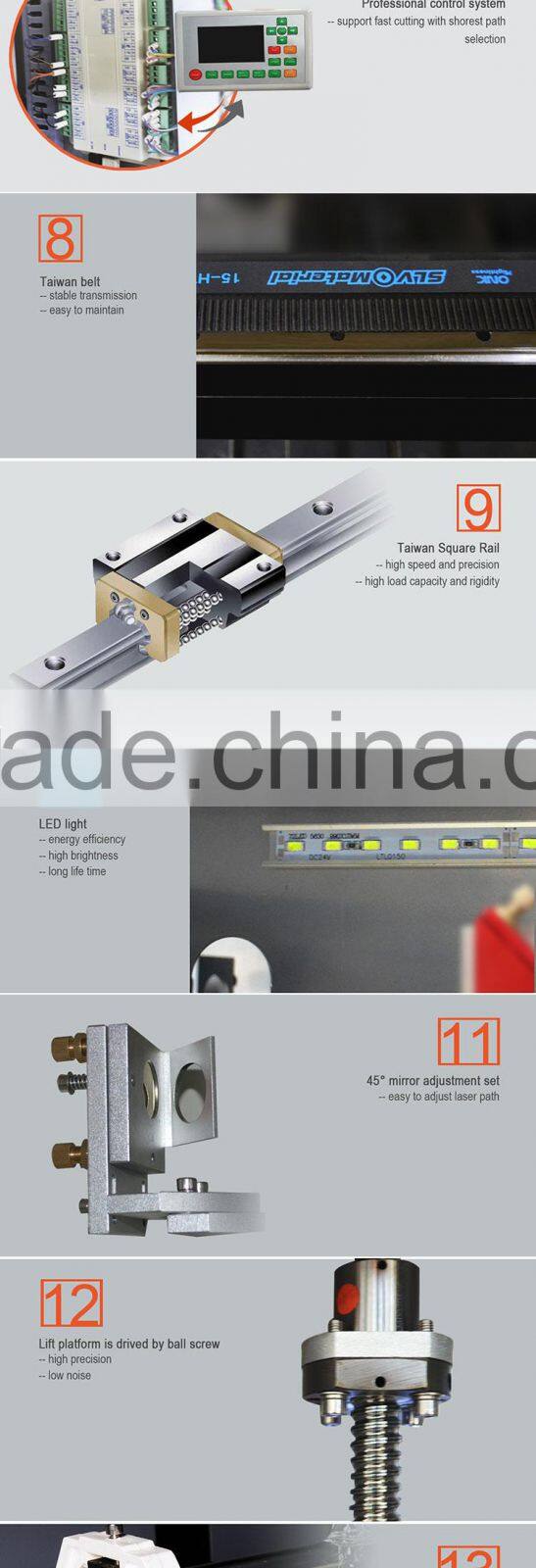 mini Co2 laser cutting machine bodor 2 years warranty